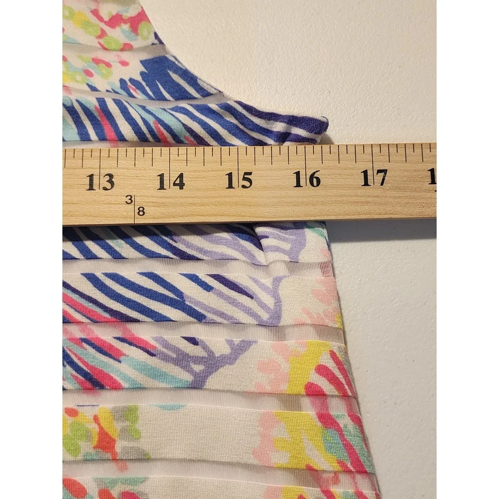 Lilly Pulitzer Womens Multi Color Tropical Burnout Stripe Racerback Swing Dress - Picture 6 of 6